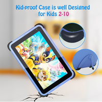 CWOWDEFU 7 "Tablet dziecięcy dla dzieci Android 11 2GB 32GB czterordzeniowy WIFI 6 Google Play D + Tablet dla dzieci z hebrajskimi dziećmi-wytrzymałe etui 5